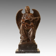 Mitologia Estátua A Deusa Ângulo Bronze Escultura TPE-916